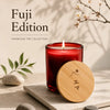 Personalized Japanese Name Soy Candle – Engraved Bamboo Lid - Fuji Collection