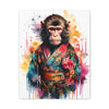 Lady Monkey in Kimono – Canvas Kimono Animals Collection