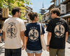 Your Name in Japanese Wave Design – Personalized Back Print Tee